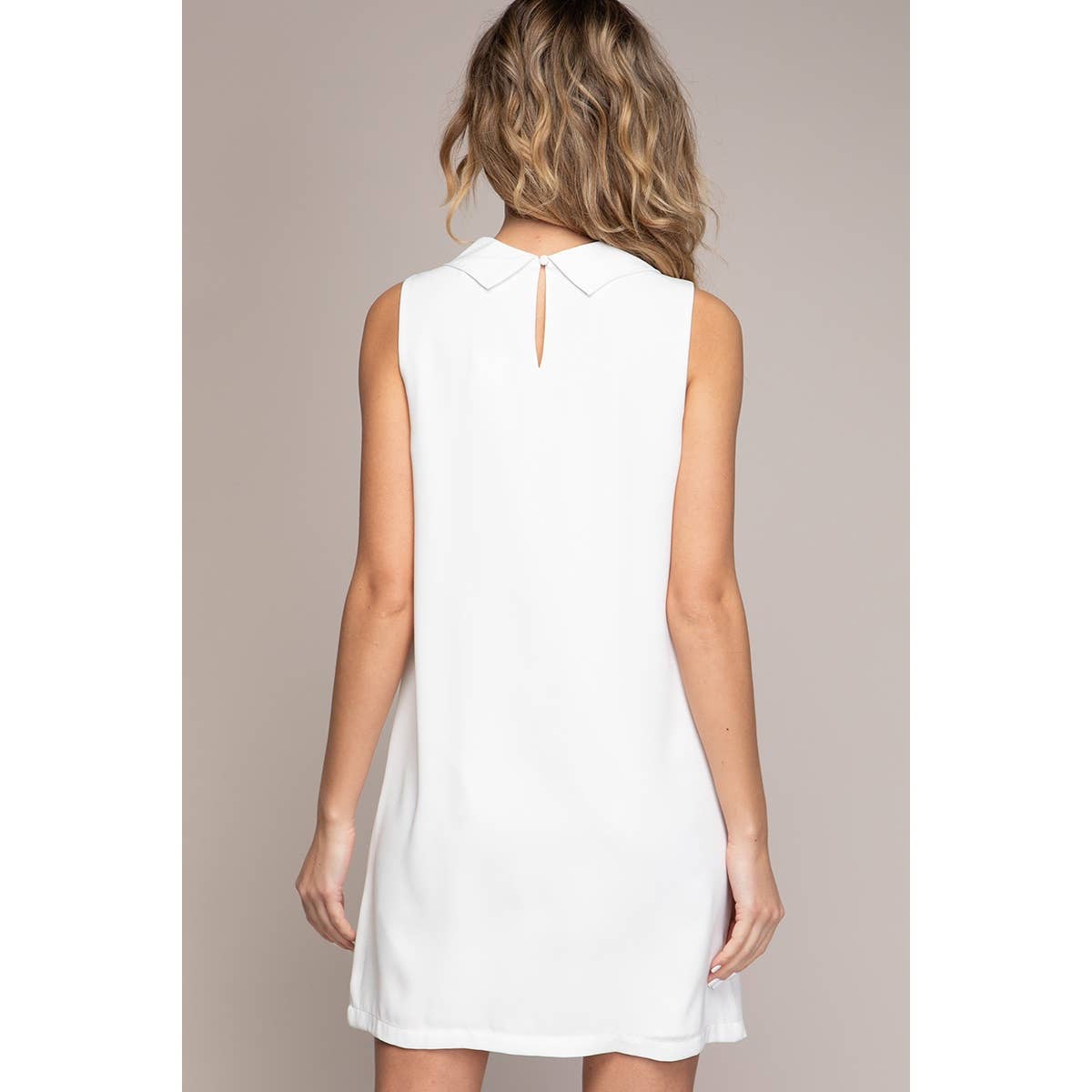Rollover Neck Shift Dress