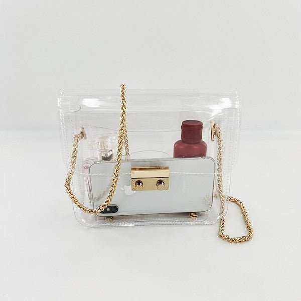 See Through Clear Crossbody Bag