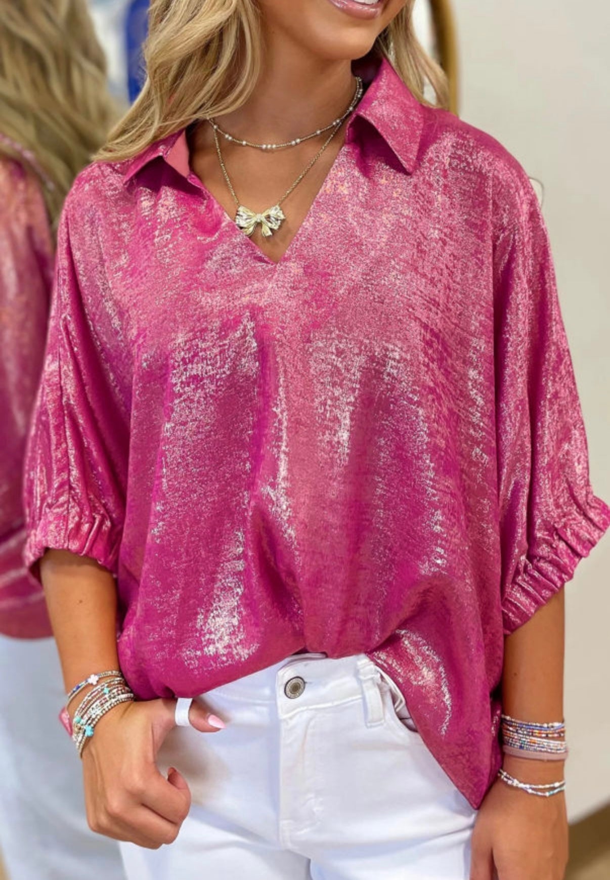Clearly Metallic Top