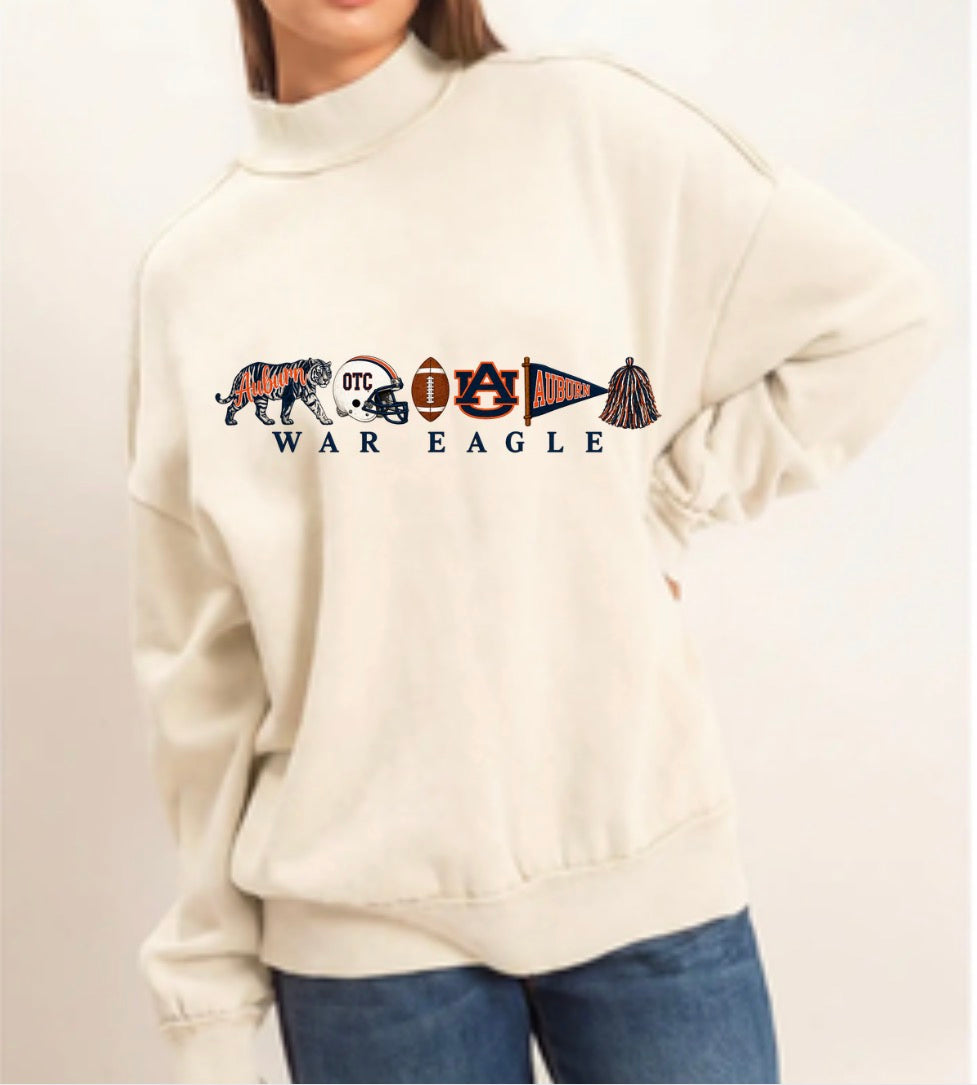 Mockneck Auburn Pullover