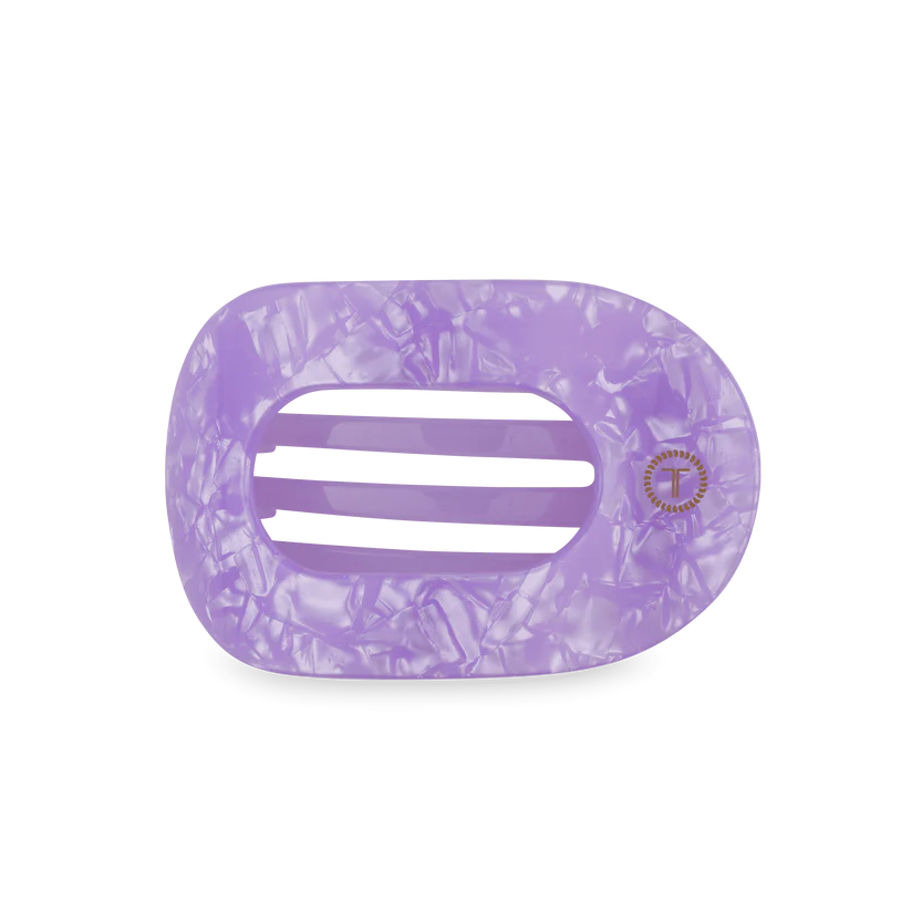 Lavender Mist Large Flat Round Hair Clip - Large