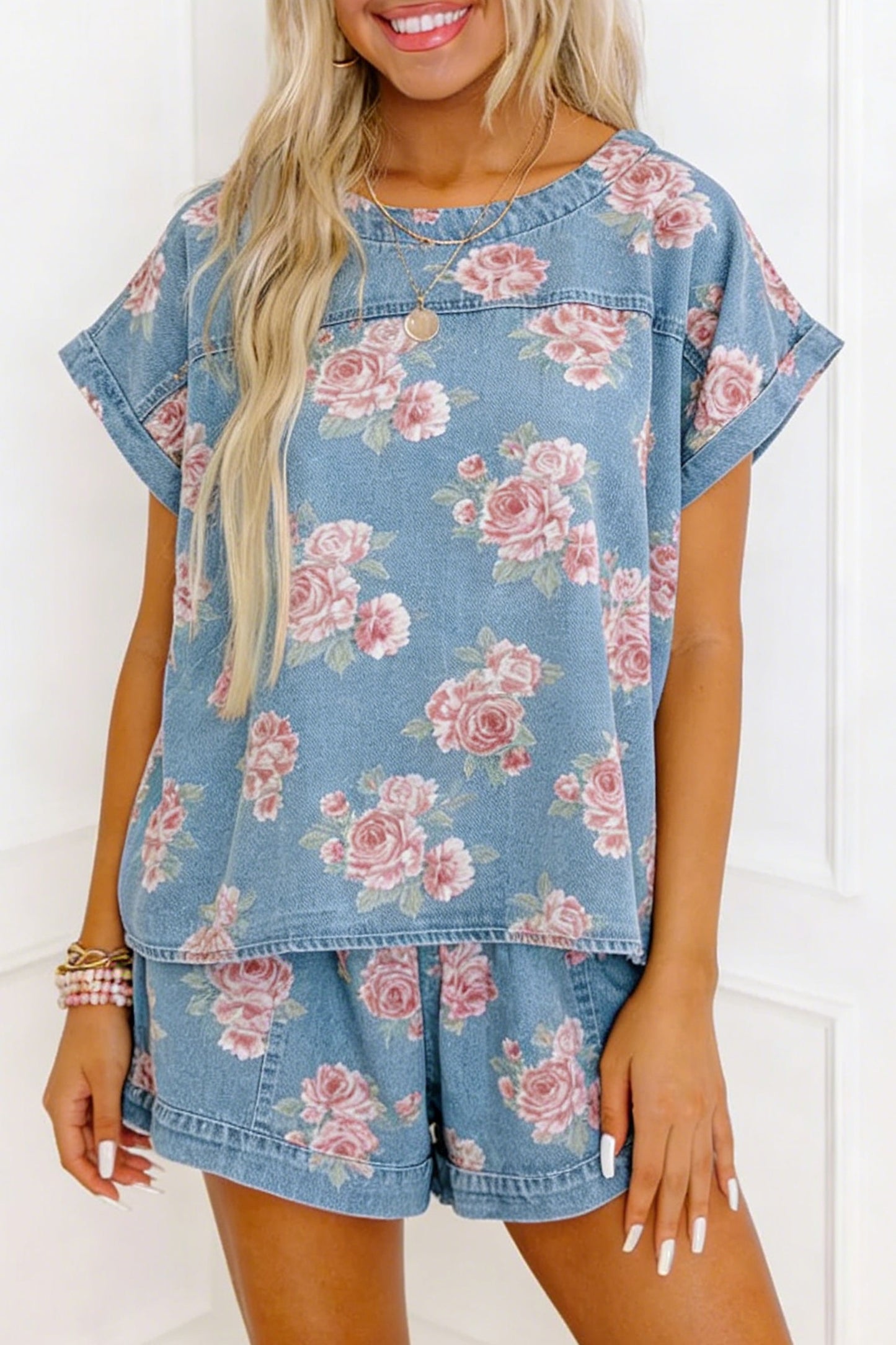 Floral Denim Set