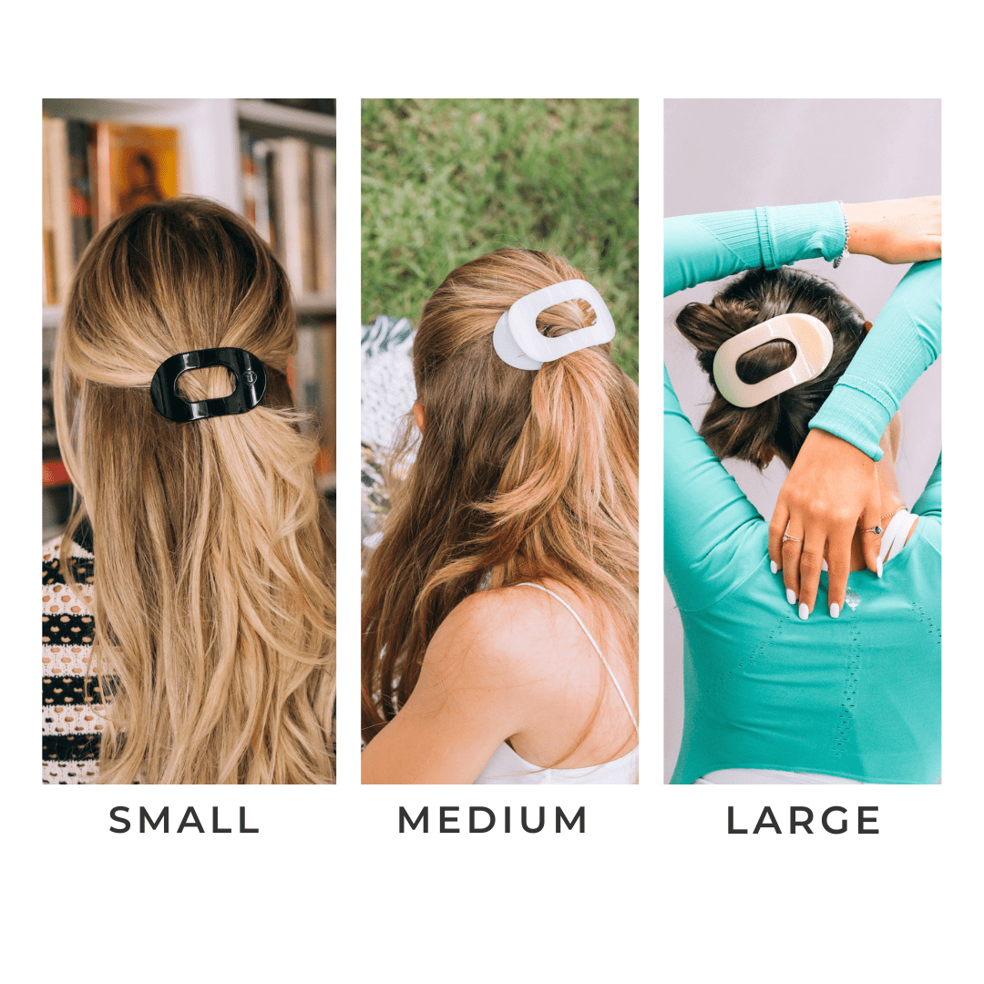 Coconut White Large Flat Round Hair Clip