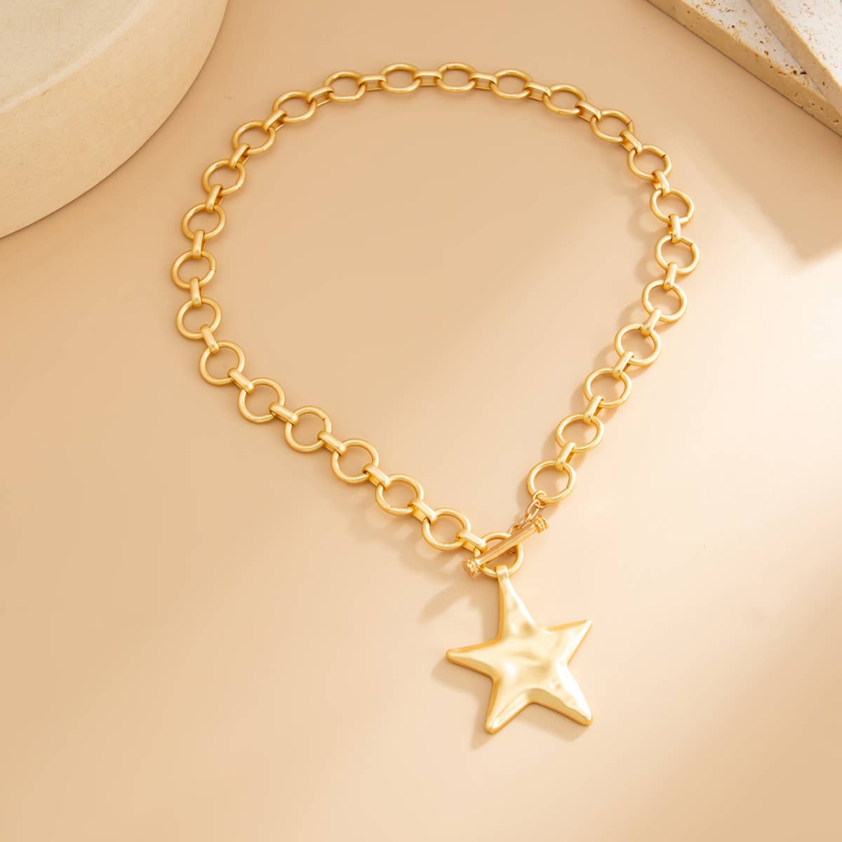Golden Star Charm Chain Necklace