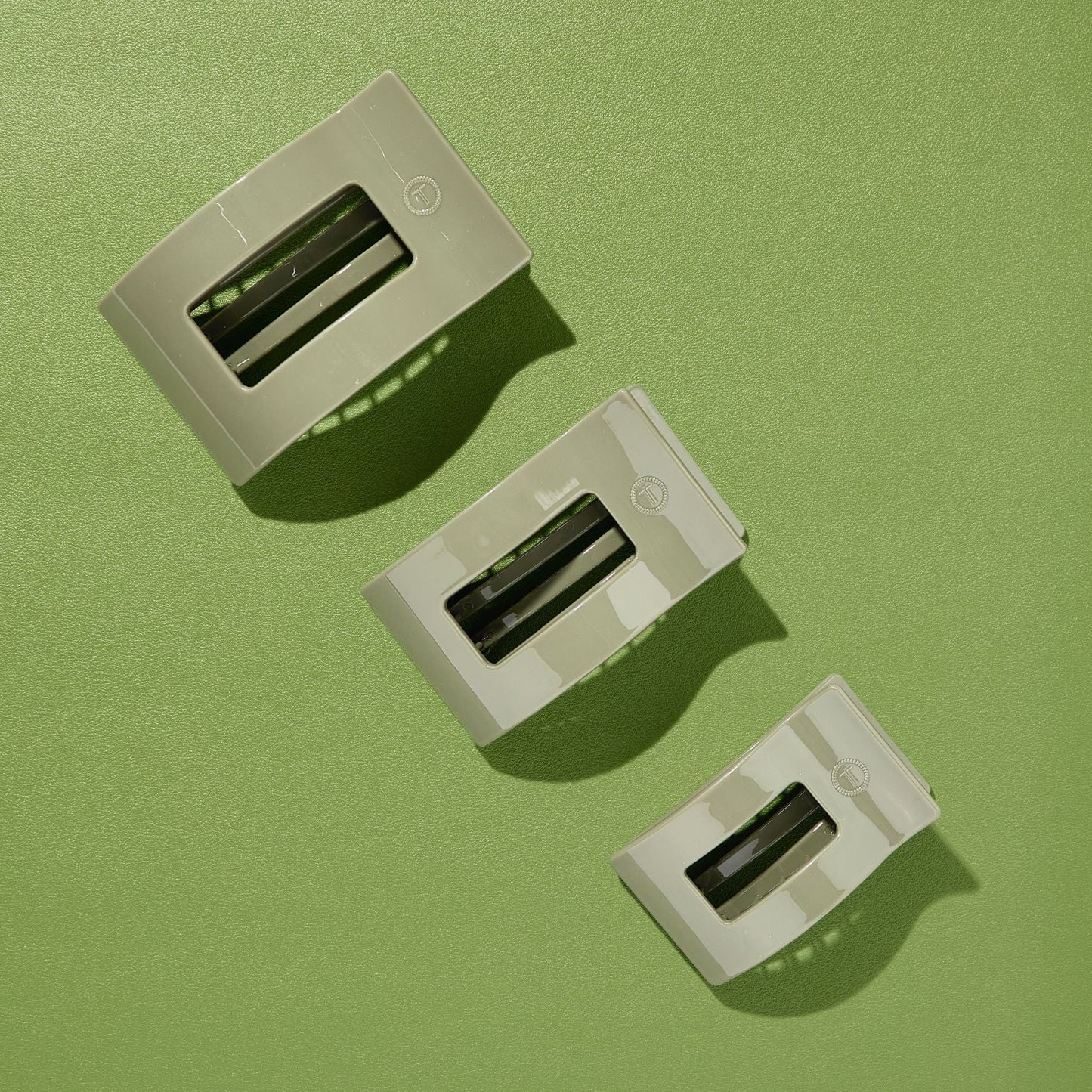 Sage it ain't so Large Flat Rectangle Hair Clip