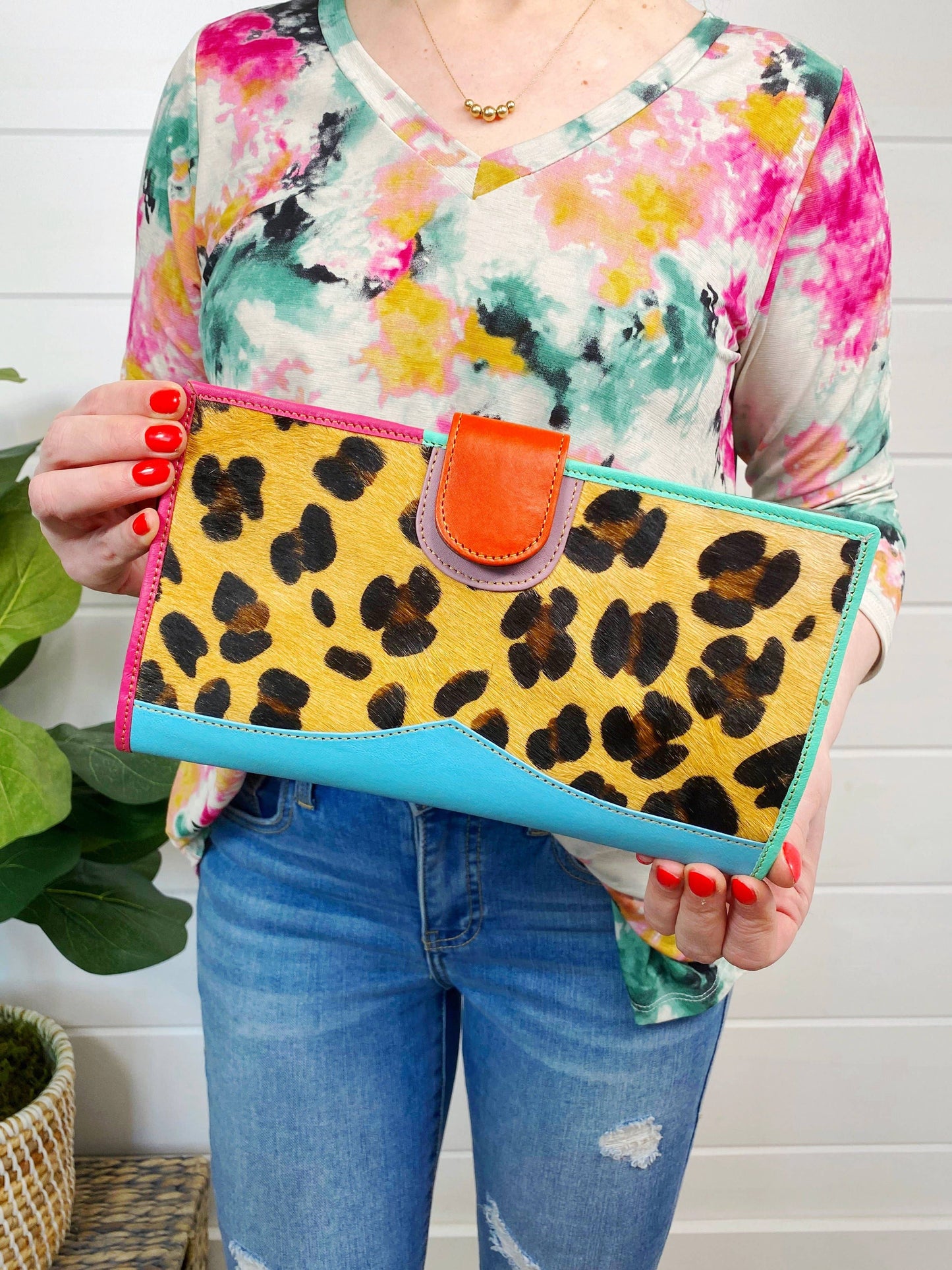 Nash Leopard Leather Wallet | Travel Wallet | Big Leopard