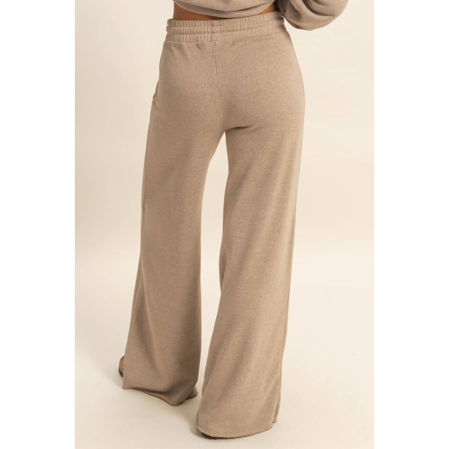 Burnout French Terry Wide-Leg Pants