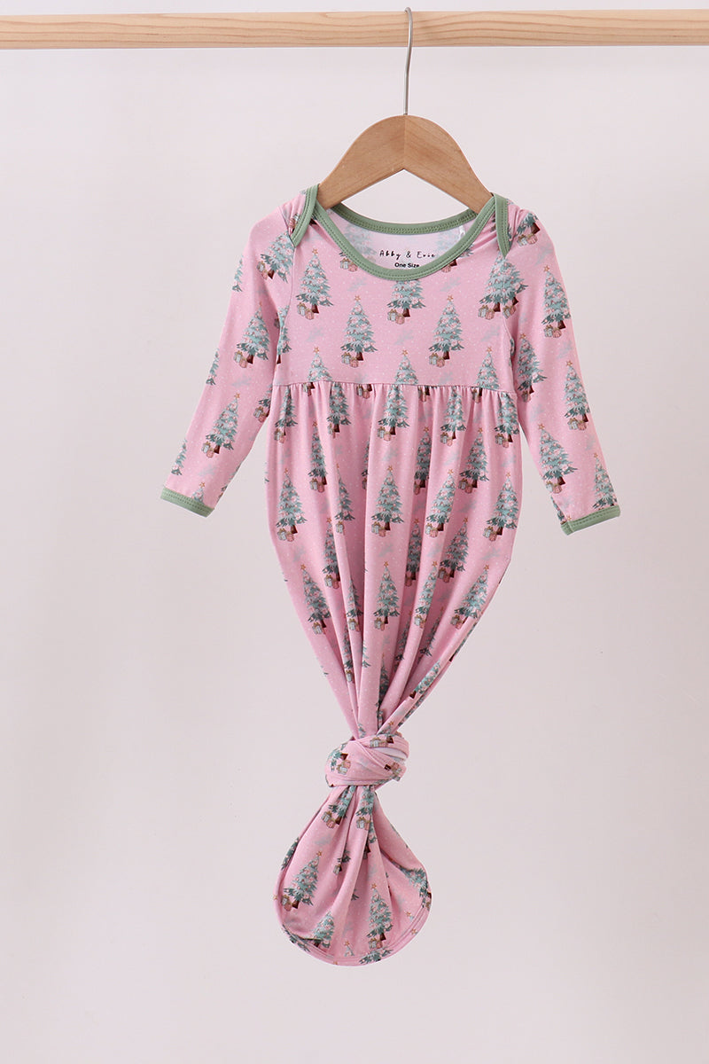 Pink christmas tree bamboo gown
