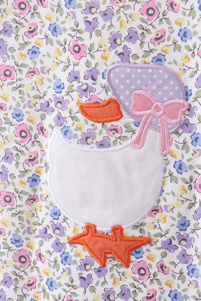 Goose Floral Appliqué Set