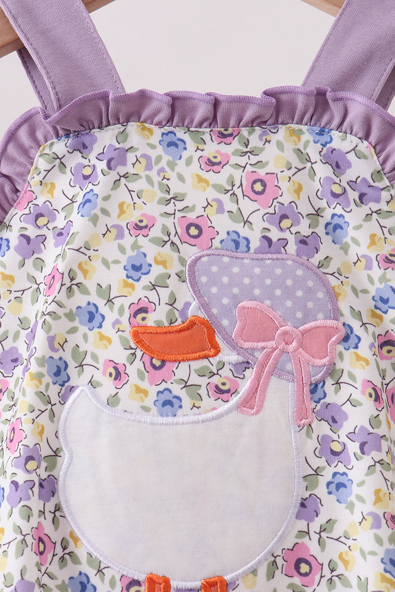 Goose Floral Appliqué Bubble