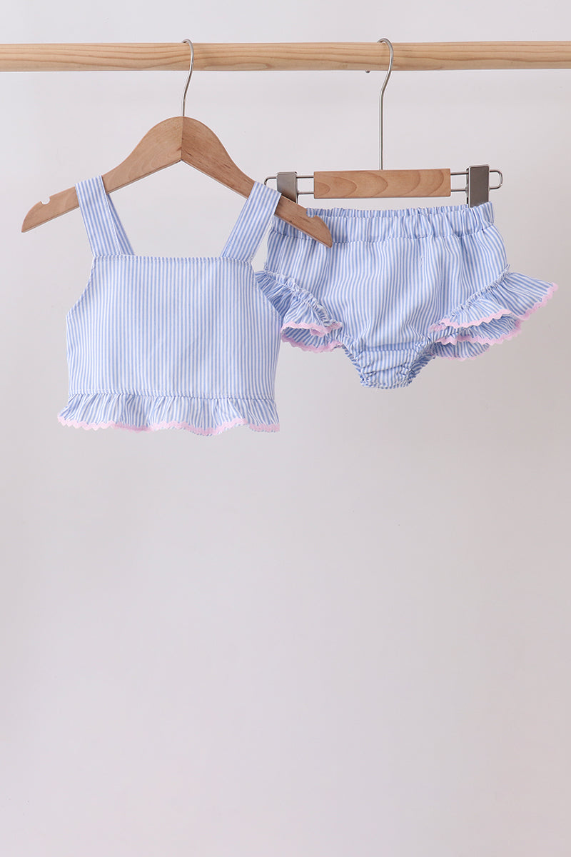Blue Stripe 2pc Swimsuit