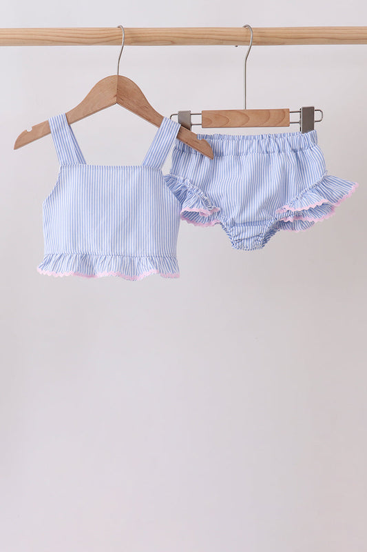 Blue Stripe 2pc Swimsuit
