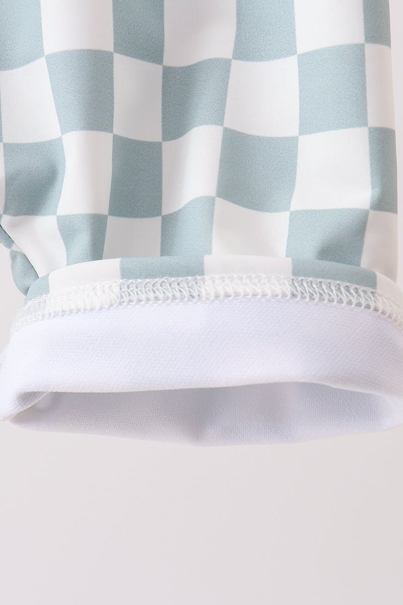 Sage Checker UPF Swim One-Piece