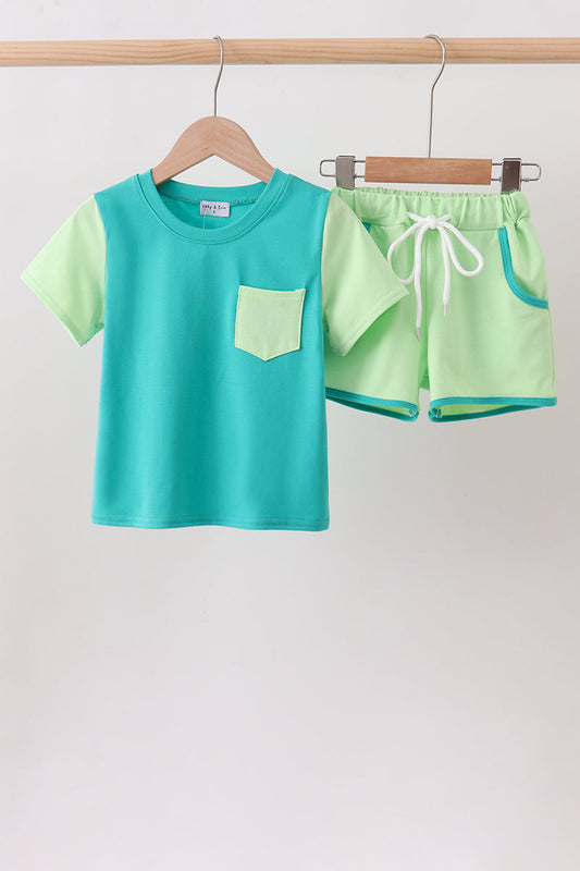 Blue Colorblock Set