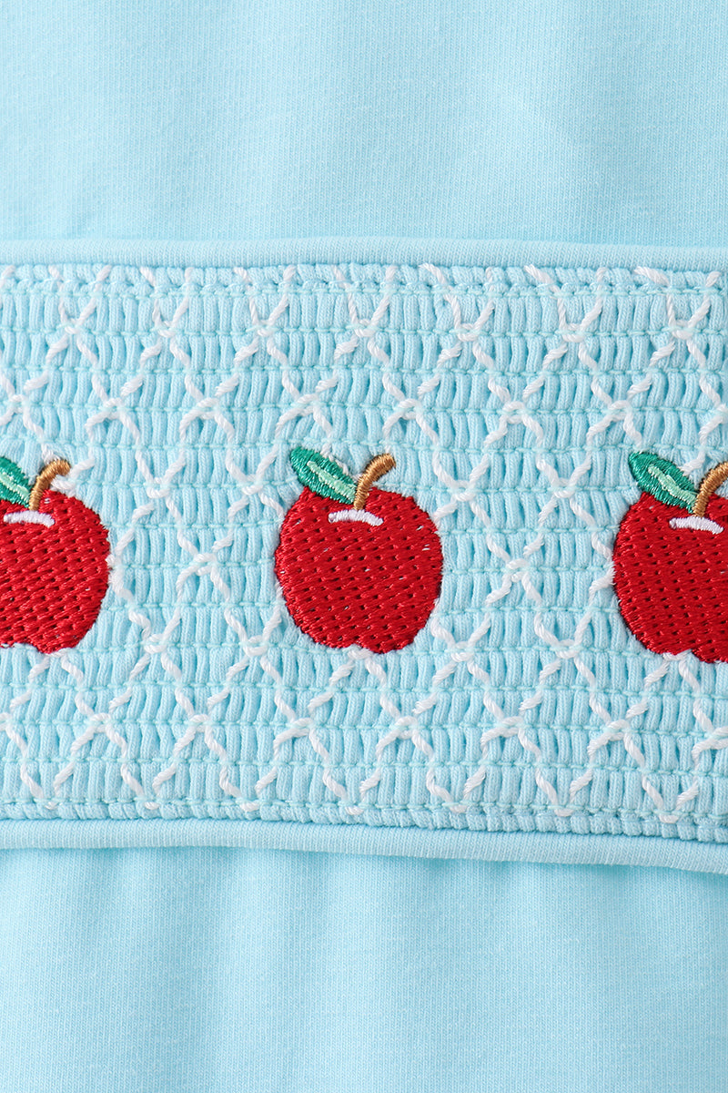 Blue Apple Smocked Top