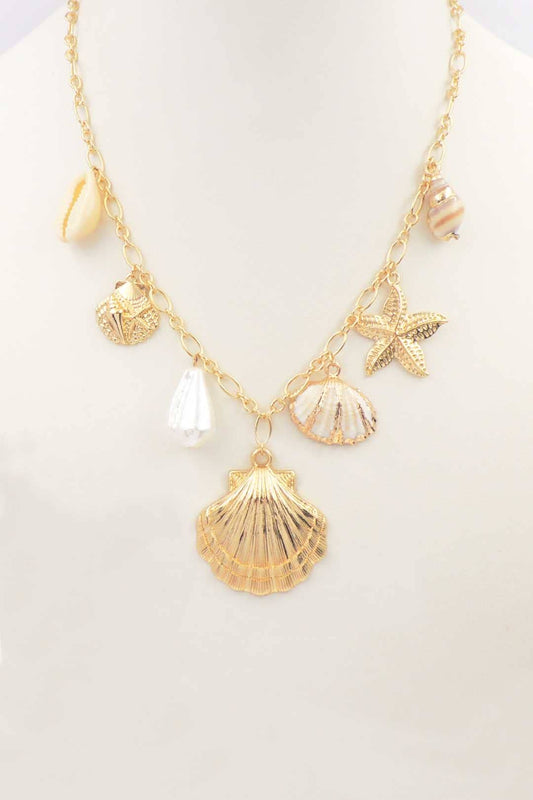 Sealife Shell Charm 16"-18" Necklace