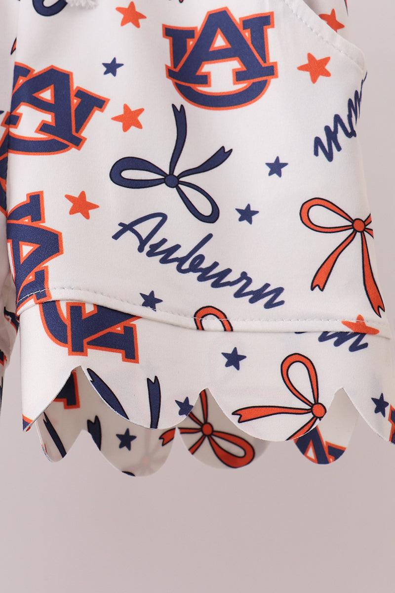 Auburn scalloped shorts set