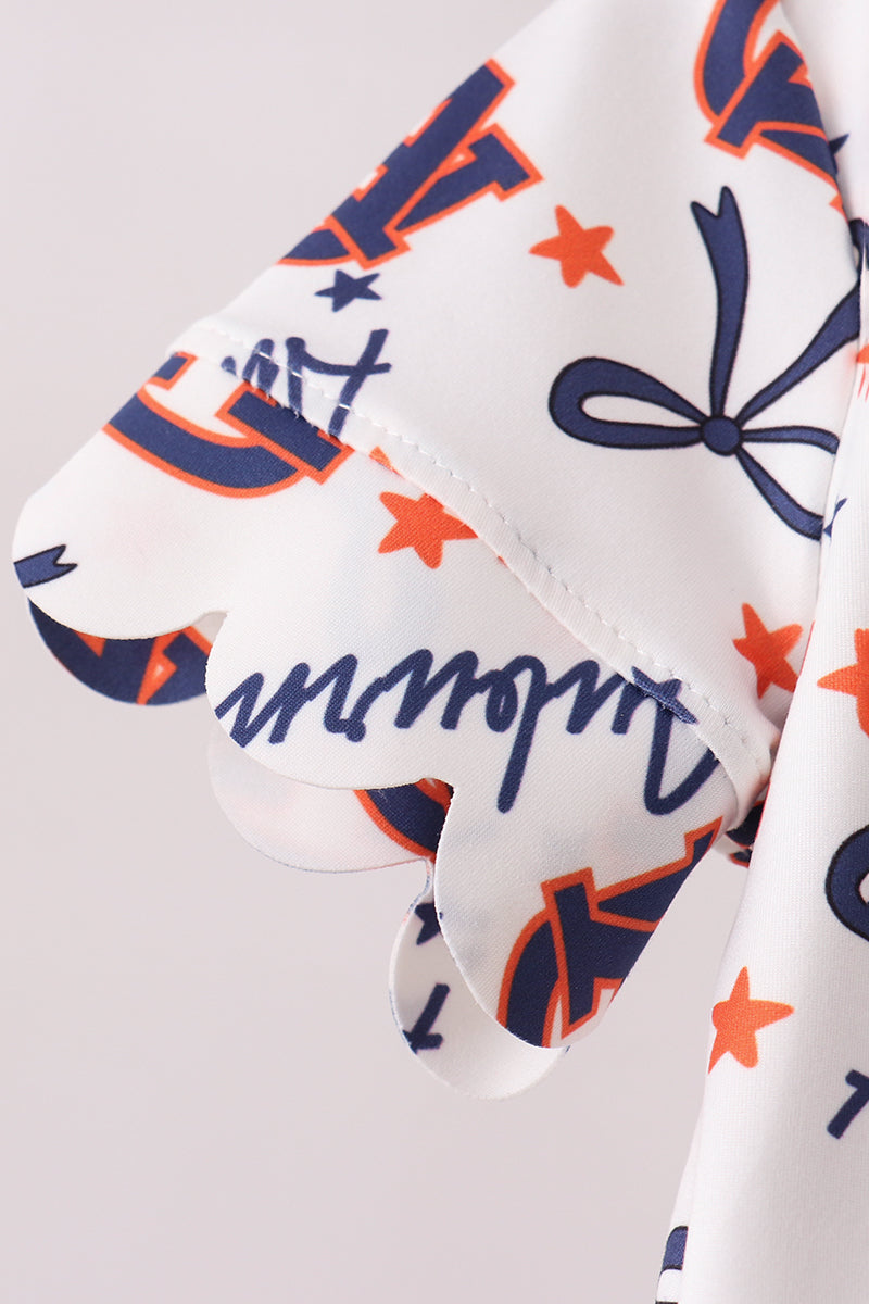 Auburn scalloped shorts set