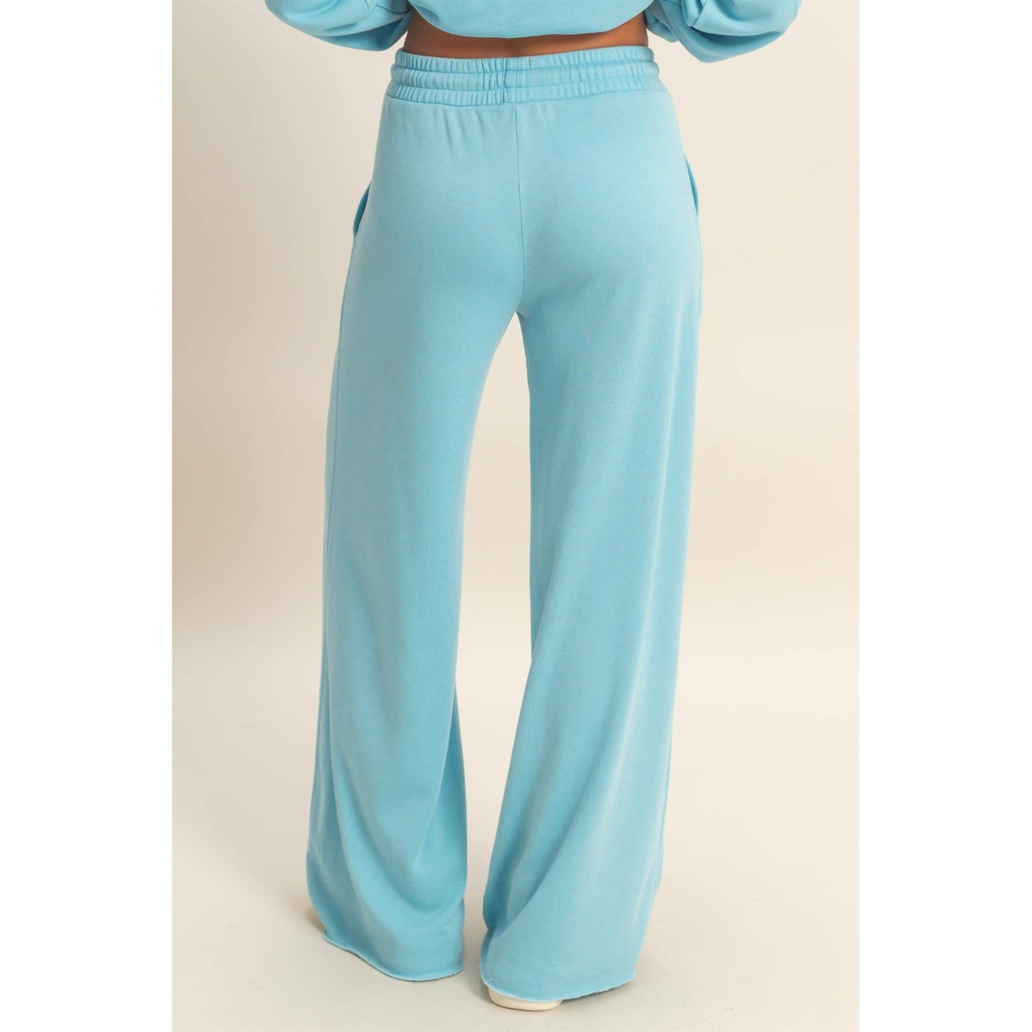 Burnout French Terry Wide-Leg Pants