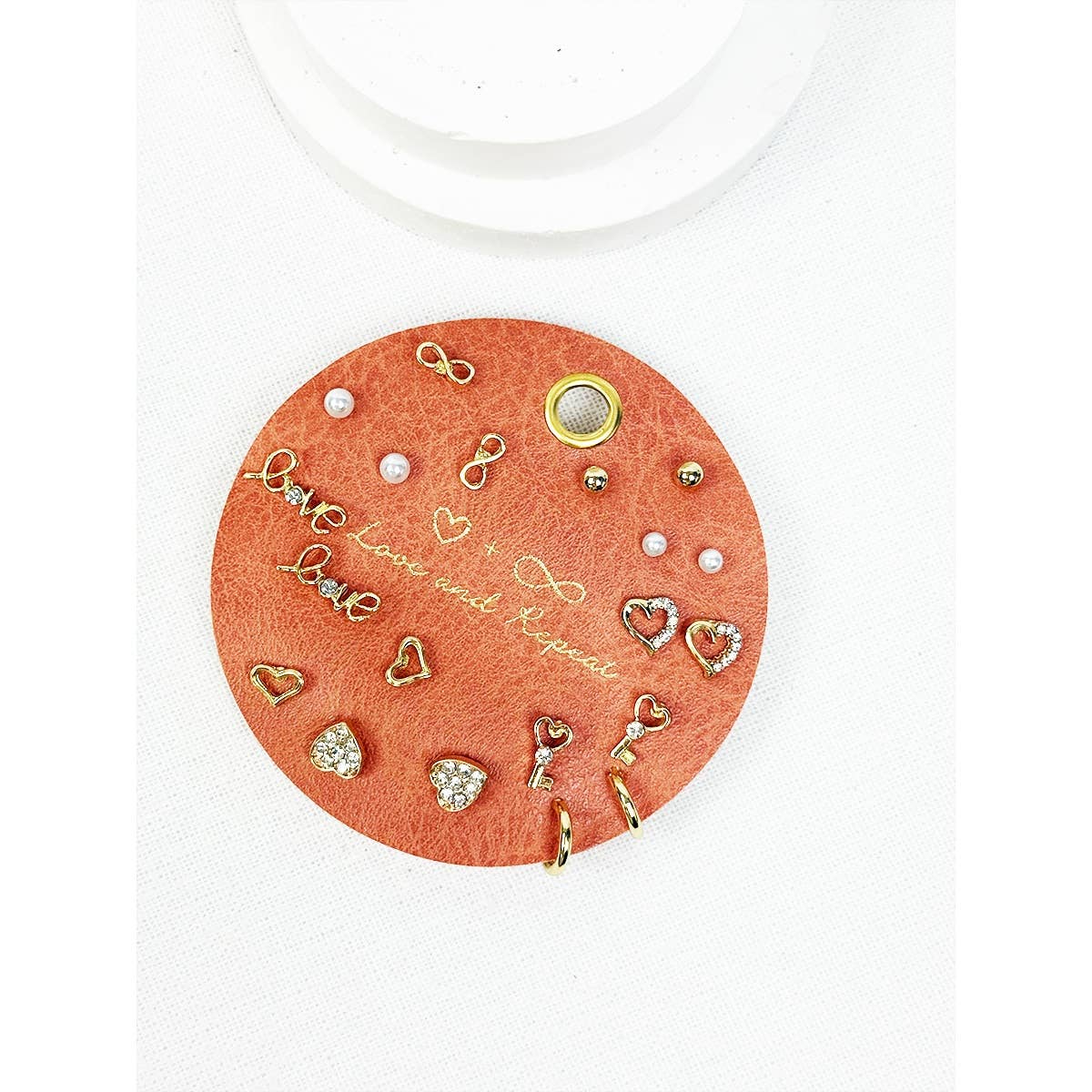 Love Theme Minimal Earrings on PU Card