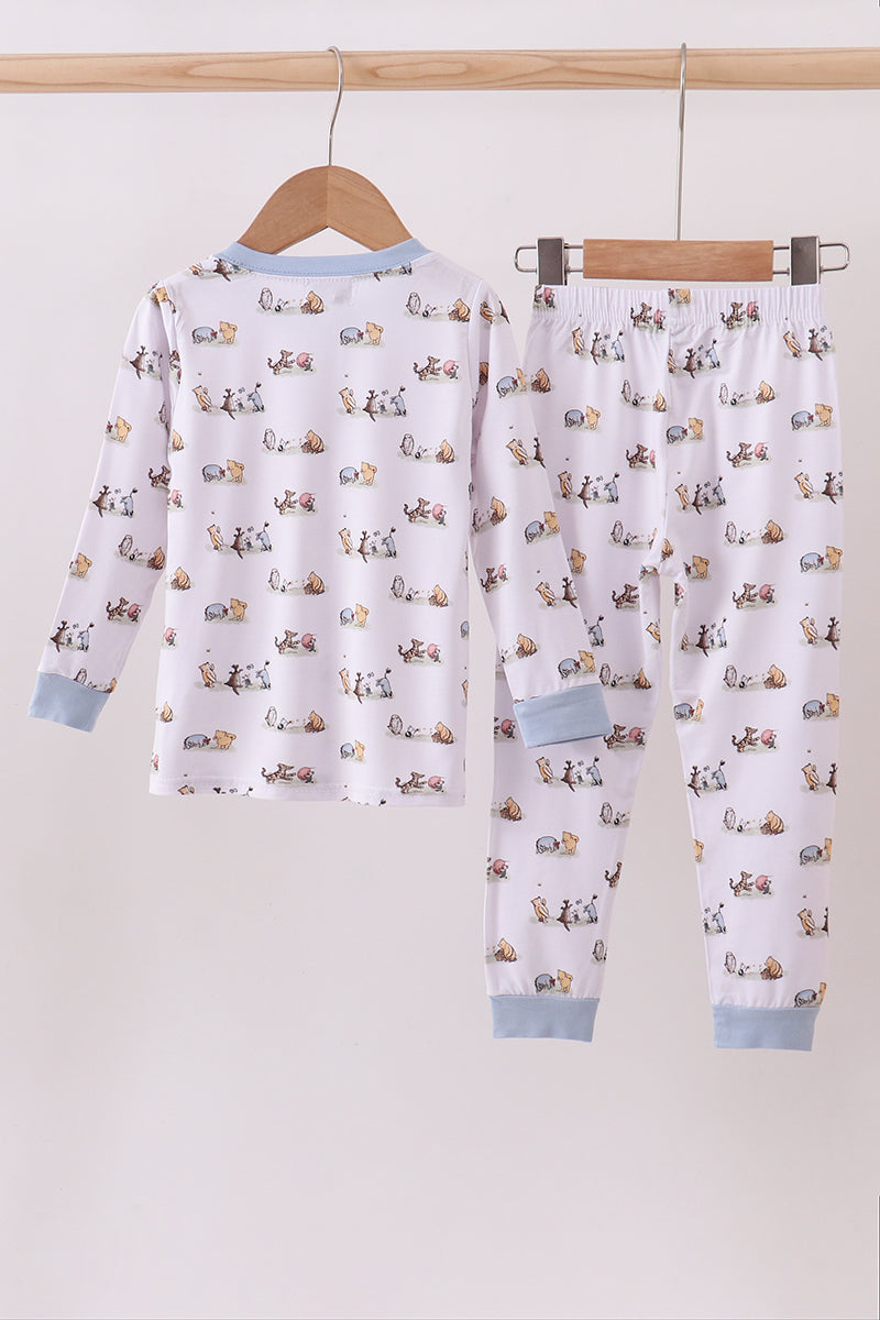 Premium character print bamboo pants set
