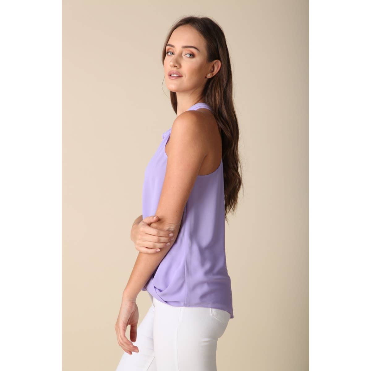 Twist Neck Surplice Top