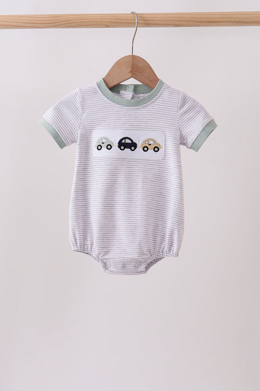 Green vehicle embroidery stripe bubble