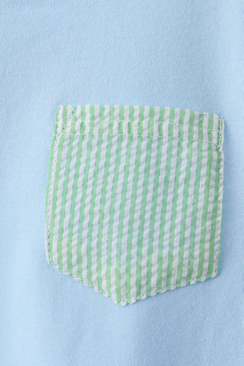 Colorblock pocket shorts set