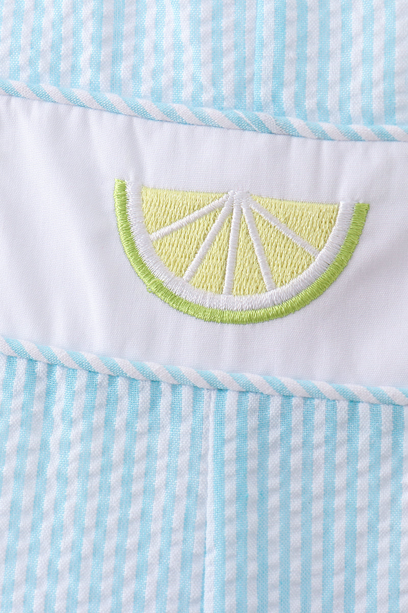 Blue lemon embroidery jonjon