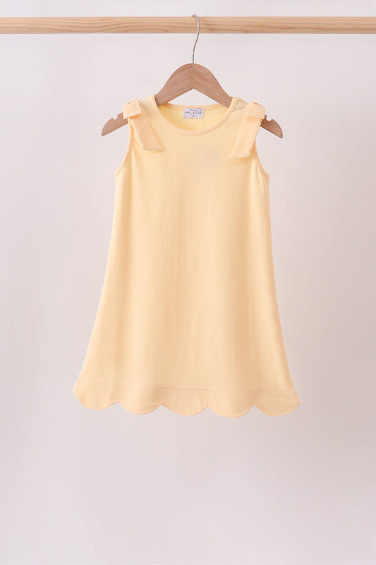 Buttercup Scalloped Bow Dress