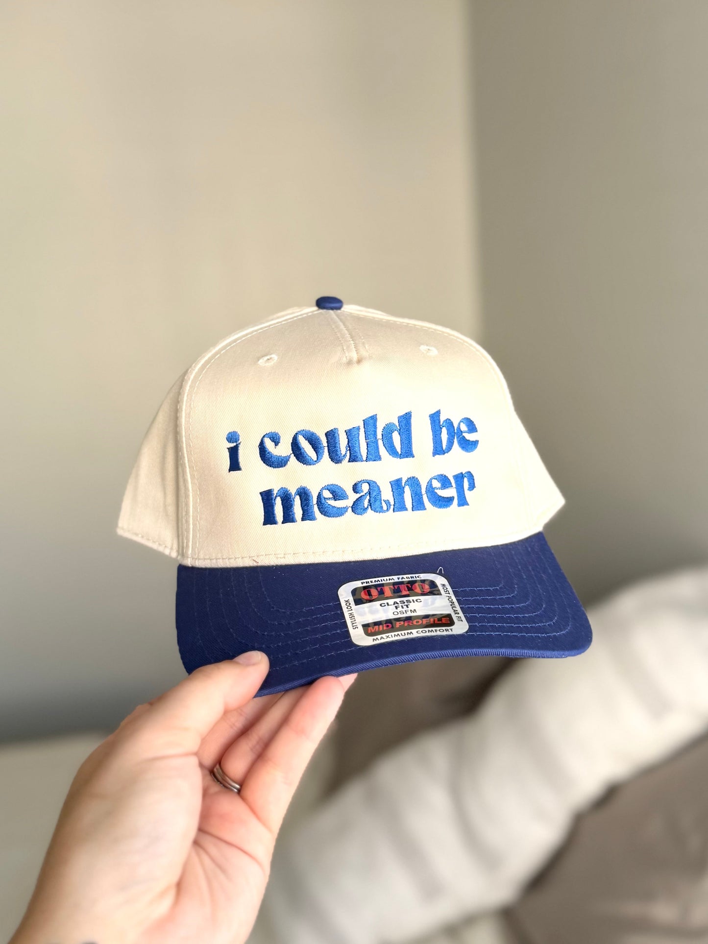I Could Be Meaner Embroidered Hat