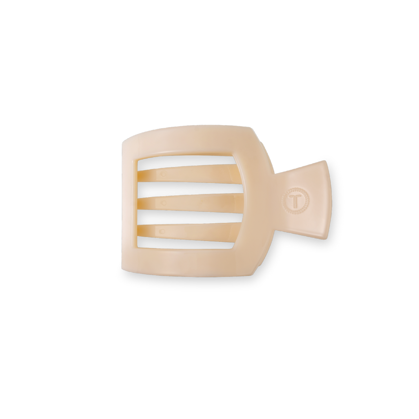 Almond Beige Small Flat Square Hair Clip