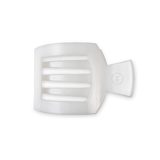 Coconut White Medium Flat Square Hair Clip