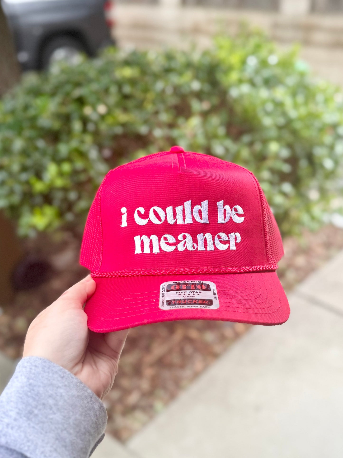 I Could Be Meaner Embroidered Hat