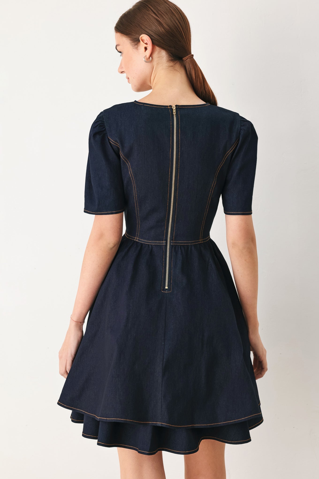 SWEET INDIGO DENIM MINI DRESS