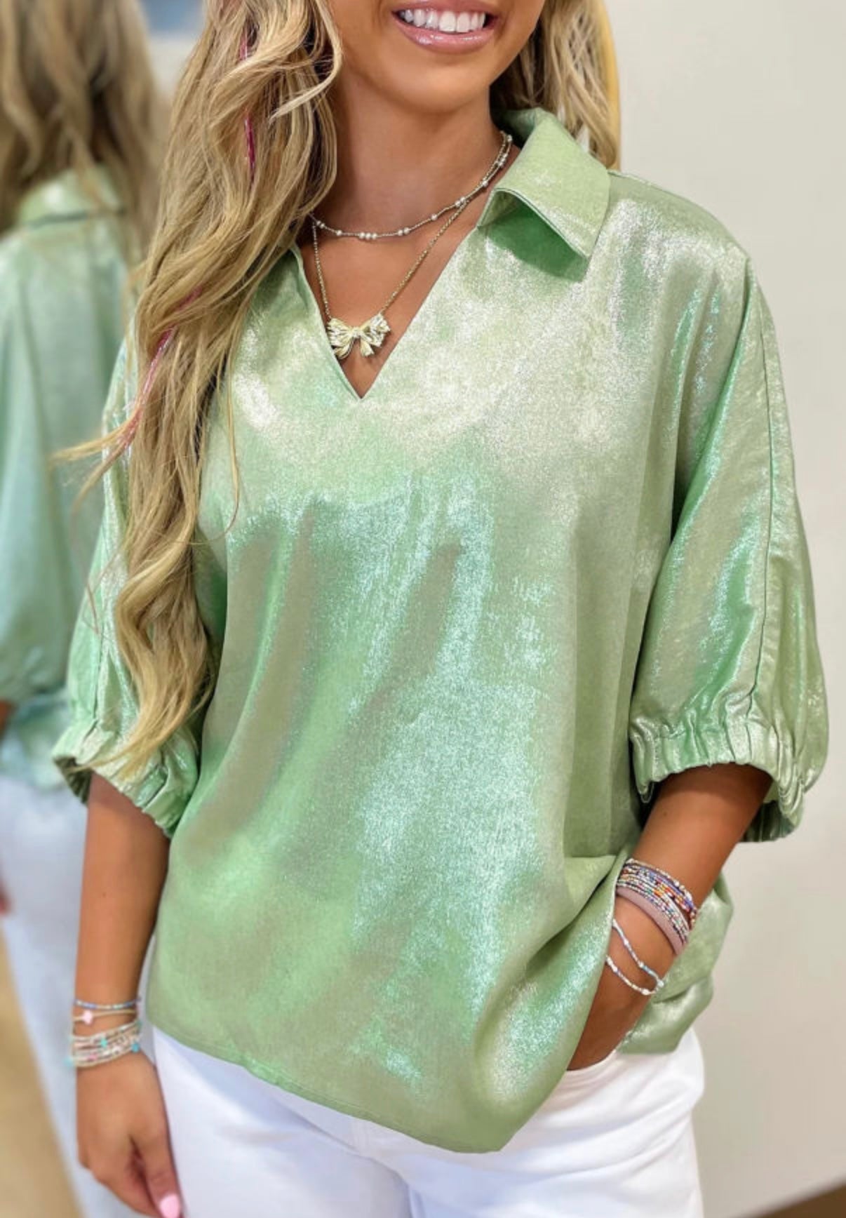 Clearly Metallic Top
