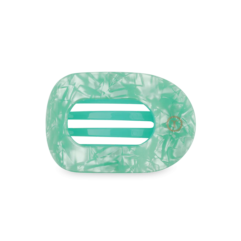 Spring Splash Large Flat Round Hair Clip - Large