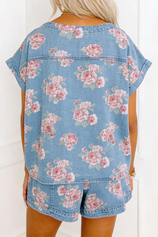 Floral Denim Set