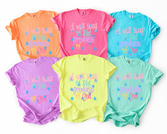 ✨I will sing of the goodness of God tee✨