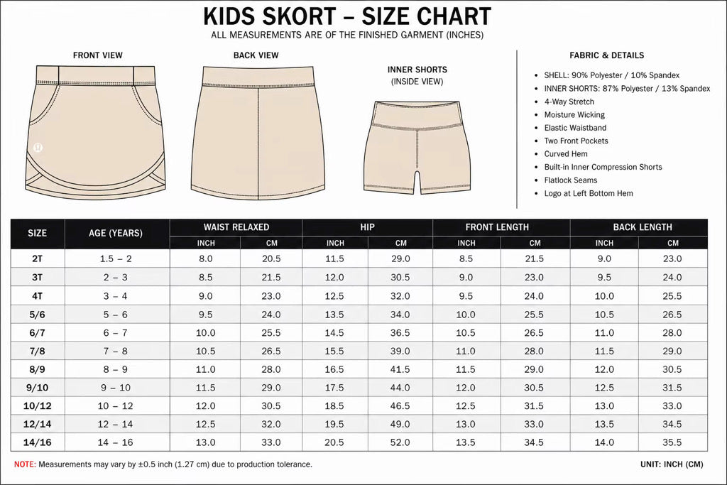 ⭐️LL Logo Khaki Skort⭐️