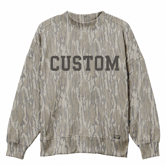 Mossy Oak Official Bottomland  Mock-neck BLANK CUSTOM