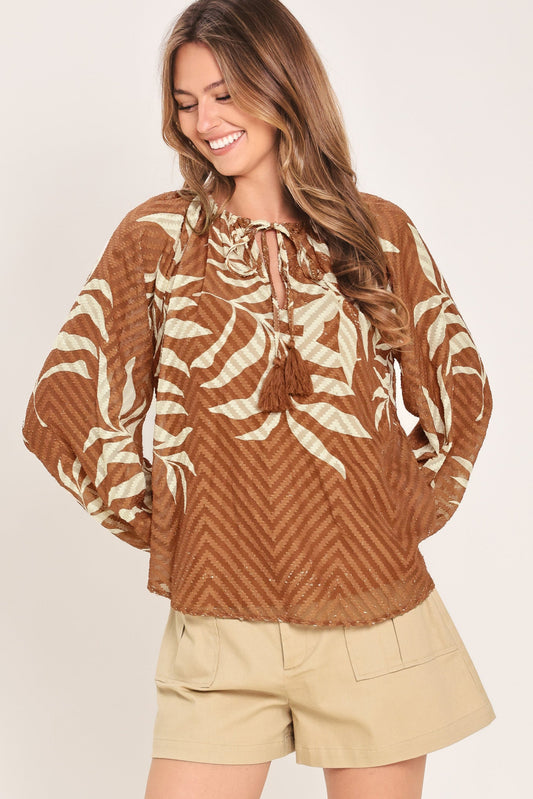 WARM BREEZE WOVEN TOP