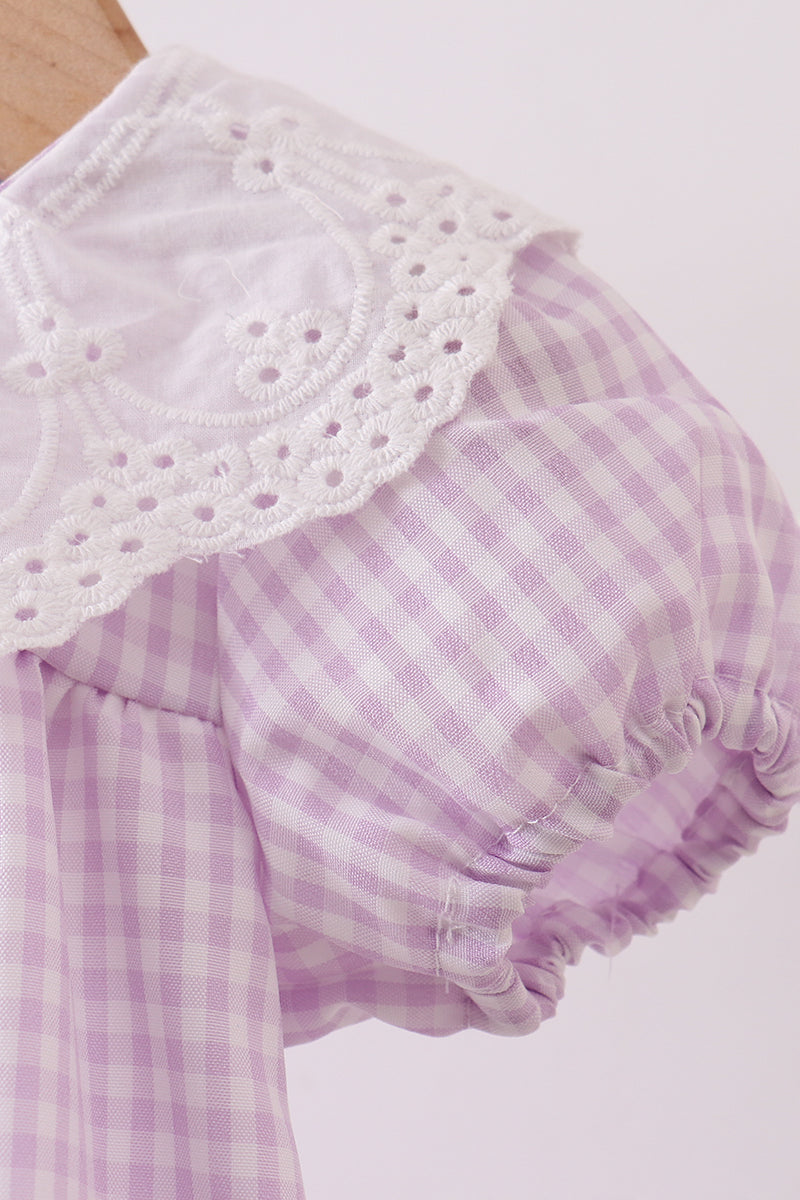 Purple Gingham Lace Bubble