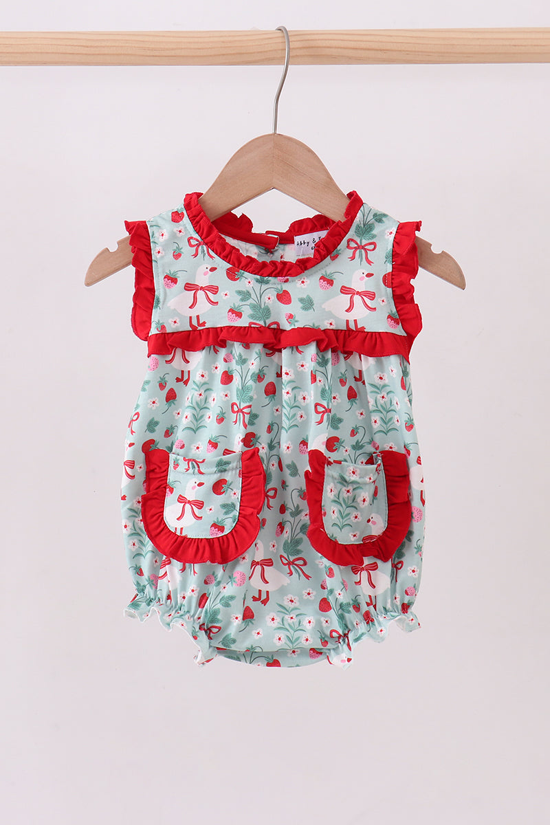 Strawberry Goose Ruffle Bubble