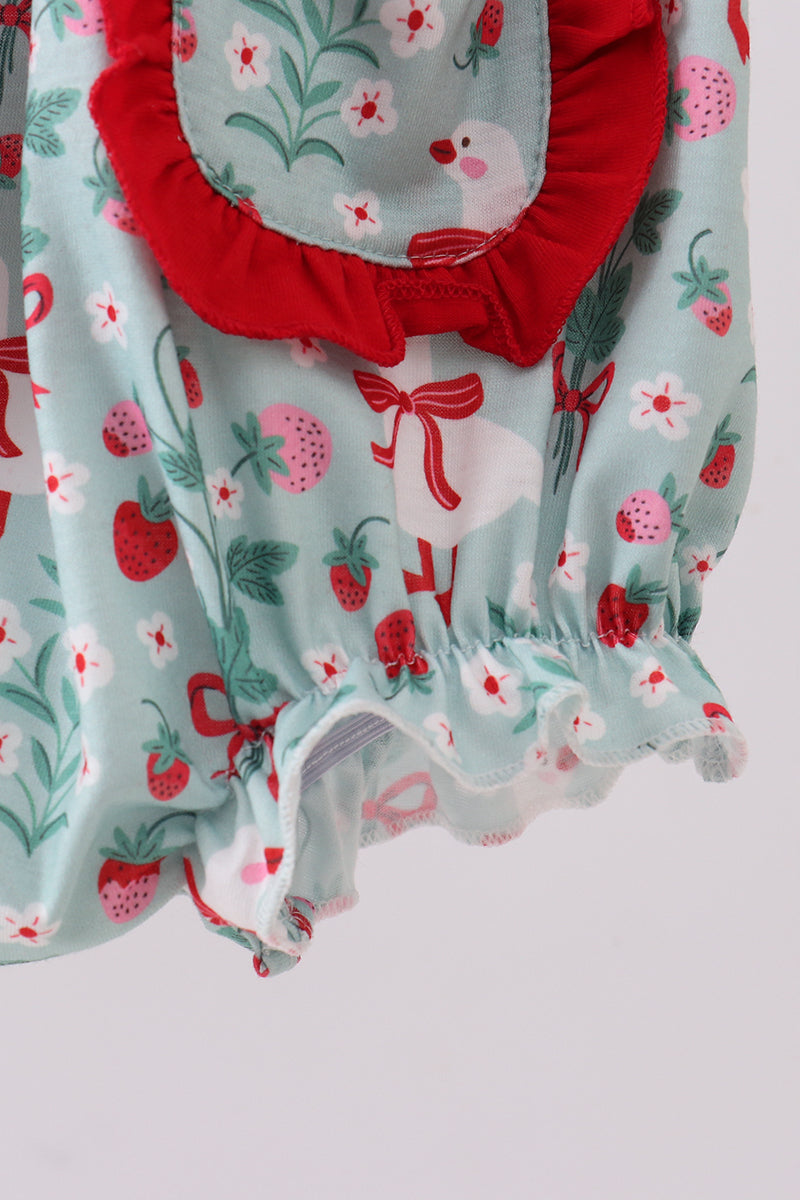 Strawberry Goose Ruffle Bubble