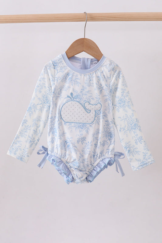 Blue Whale Applique  Rashguard