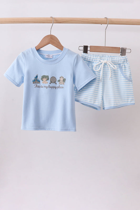 Happy Place Embroidered Set