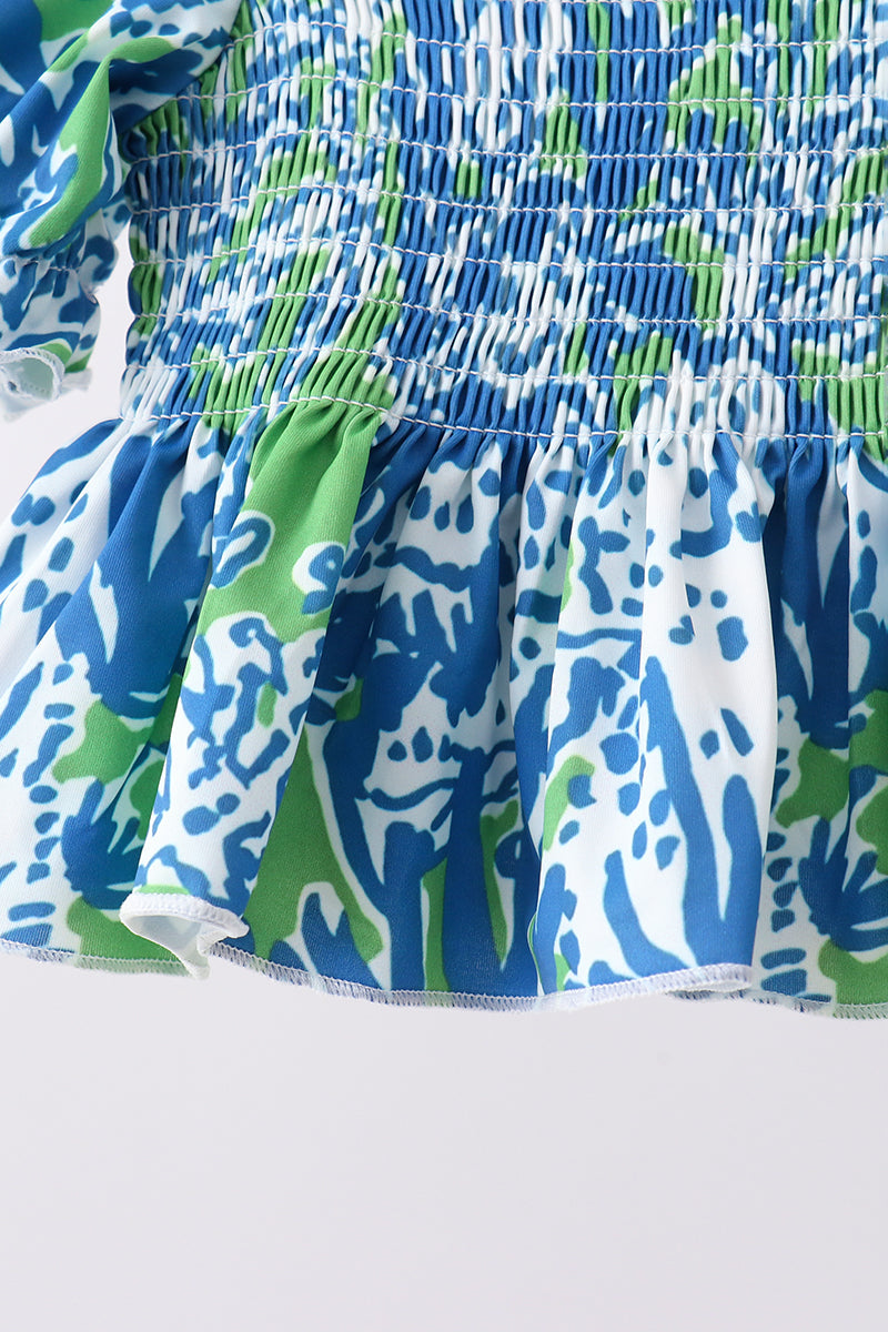 Ocean garden splash ruffle 2pc set