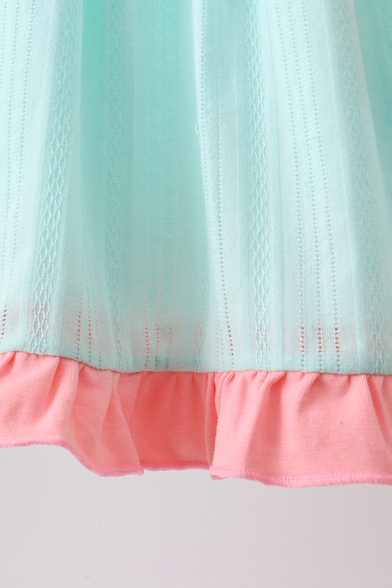 Green Marine Embroidered Jacquard Set