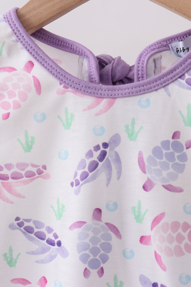 Purple Sea Turtle Bloomer Set